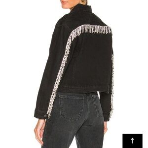superdown raya rhinestone fringe jacket, size Small